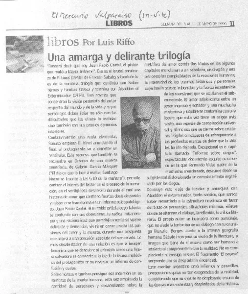 Una amarga y delirante trilogía  [artículo]Luis Riffo.