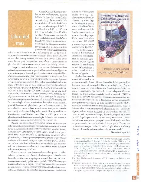 Libros del mes  [artículo] Gonzalo Arroyo.