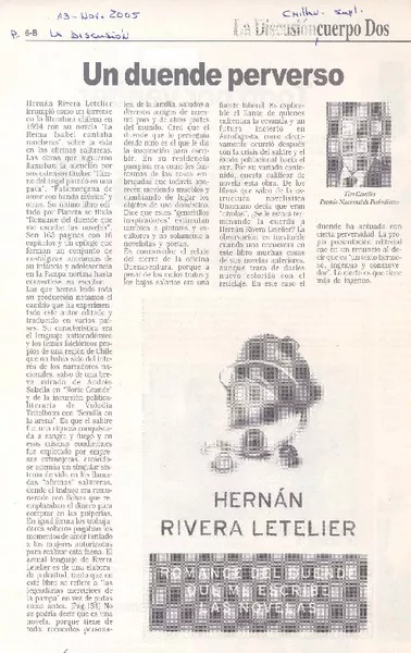 Un duende perverso  [artículo] Tito Castillo