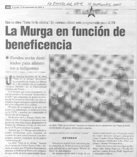 La Murga en función de beneficiencia  [artículo].