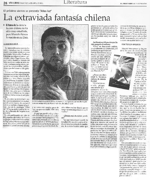 La extraviada fantasía chilena (entrevista)  [artículo] Alejandro Nogué.