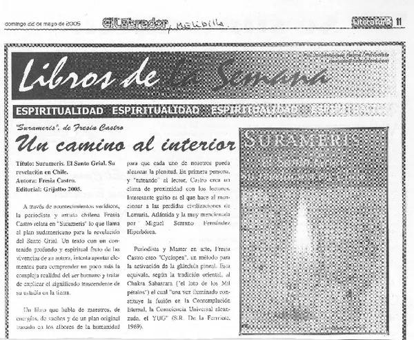 Un camino al interior  [artículo] Jorege Andrés Palma.