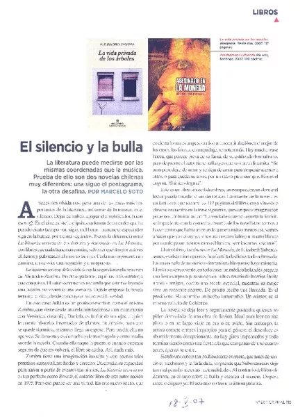 El silencio y la bulla  [artículo] Marcelo Soto.
