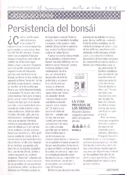 Persistencia del bonsái  [artículo] José Promis.