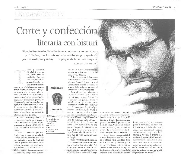 Corte y confección literaria con bisturí  [artículo]Marcela Fuentealba.