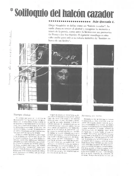Soliloquio del halcón cazador  [artículo]Iván Quezada E.