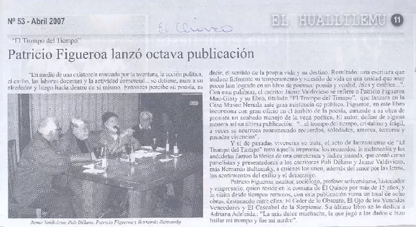 Patricio Figueroa lanzó octava publicación  [artículo].