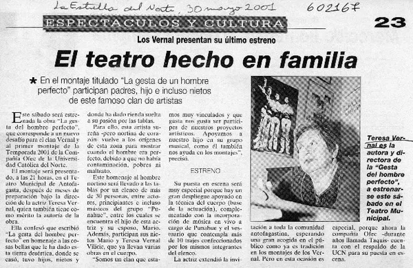 El teatro hecho en familia  [artículo]
