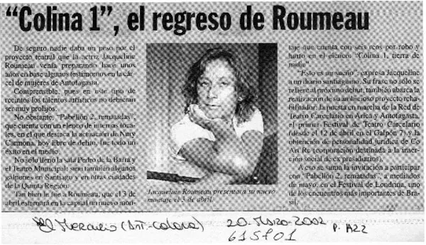 "Colina 1", el regreso de Roumeau  [artículo].
