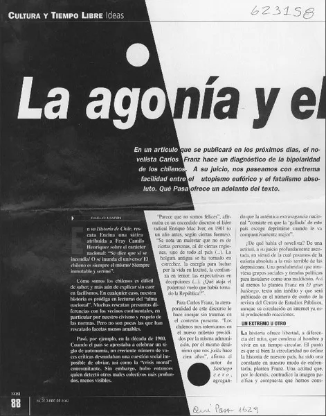 La agonía y el éxtasis  [artículo] Pablo Marín