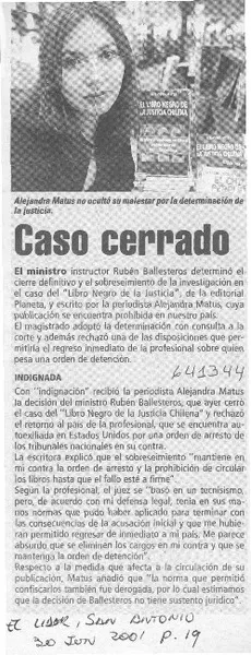 Caso cerrado  [artículo]