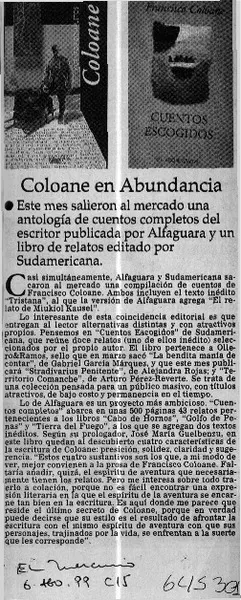 Coloane en abundancia  [artículo]