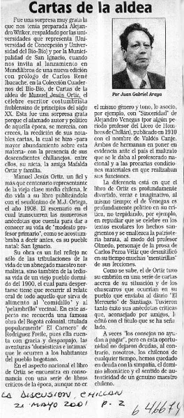 Cartas de la aldea  [artículo] Juan Gabriel Araya