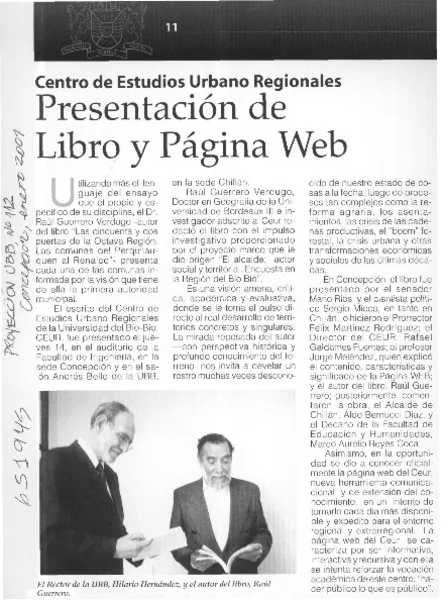 Presentación de libro y página Web  [artículo]
