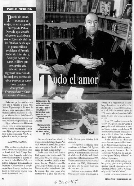 Todo el amor  [artículo] Manuel Jofré