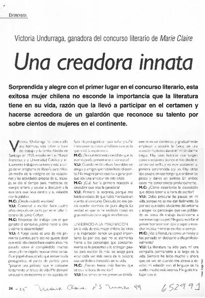 Una creadora innata  [artículo]