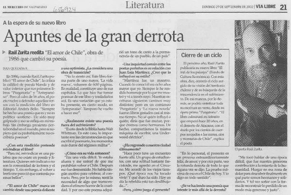 Apuntes de la gran derrota  [artículo] Iván Quezada E.