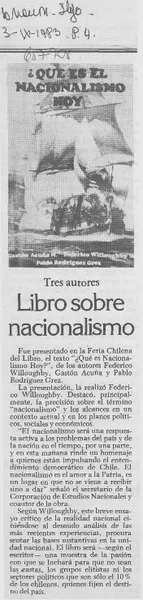 Libro sobre nacionalismo  [artículo]