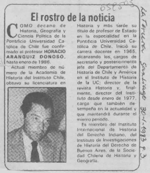 El Rostro de la noticia.  [artículo]