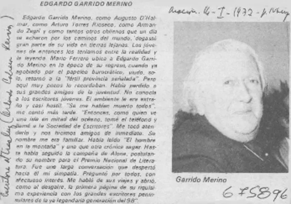 Edgardo Garrido Merino.  [artículo]