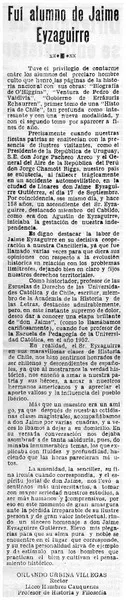 Guía alumno de Jaime Eyzaguirre  [artículo] Corlando Urbina Villegas.
