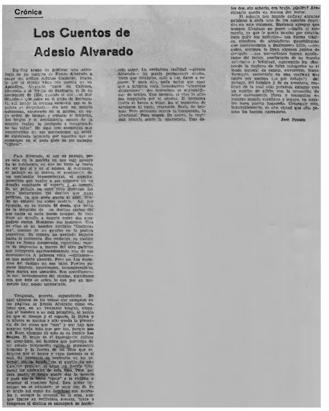 Los cuentos de Edesio Alvarado  [artículo] José Promis.