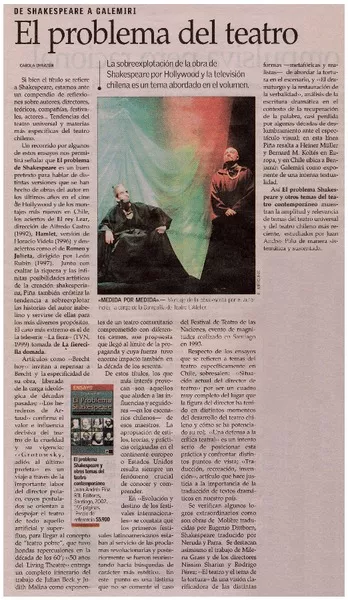 El problema del teatro  [artículo] Carola Oyarzún.