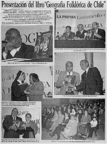 Presentación del libro "Geografía folclórica de Chile".  [artículo]
