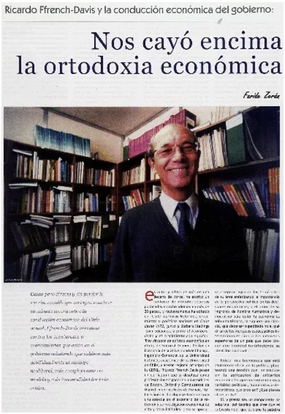 Nos cayó encima la ortodoxia económica [entrevista] [artículo] Faride Zerán.
