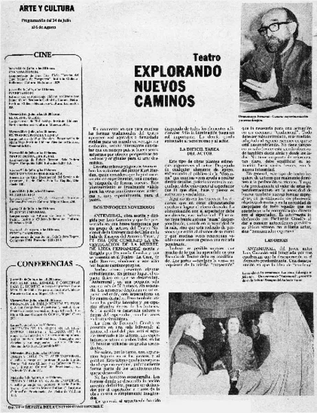 Explorando nuevo caminos.  [artículo]