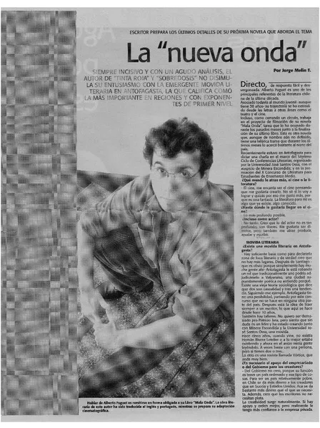 La "nueva onda" de Alberto Fuguet [entrevista] [artículo] : Jorge Melin F.