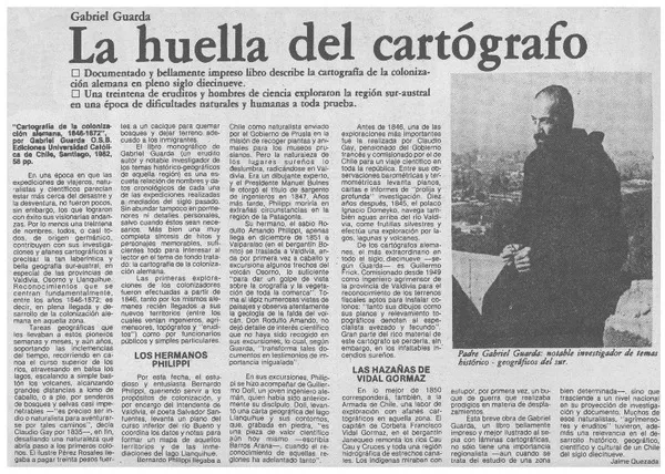 La huella del cartógrafo  [artículo] Jaime Quezada.
