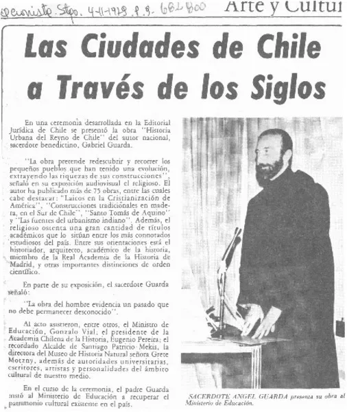 Las Ciudades de Chile a través de los siglos.  [artículo]