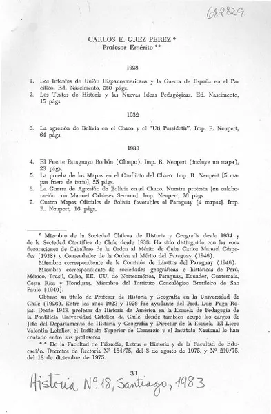 Carlos E. Grez Pérez profesor emérito.  [artículo]