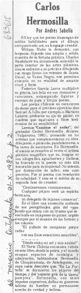Carlos Hermosilla  [artículo] Andrés Sabella.