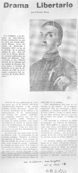 Drama libertario  [artículo] Floridor Pérez.