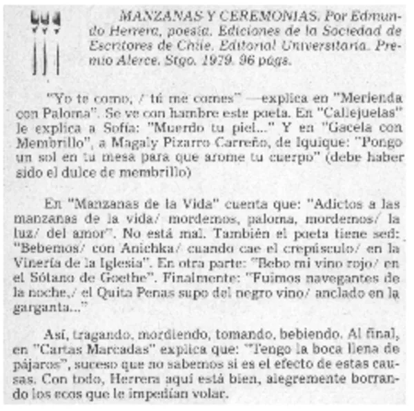 Manzanas y ceremonias.  [artículo]