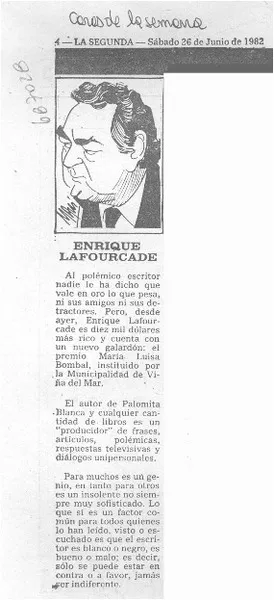 Enrique Lafourcade.  [artículo]