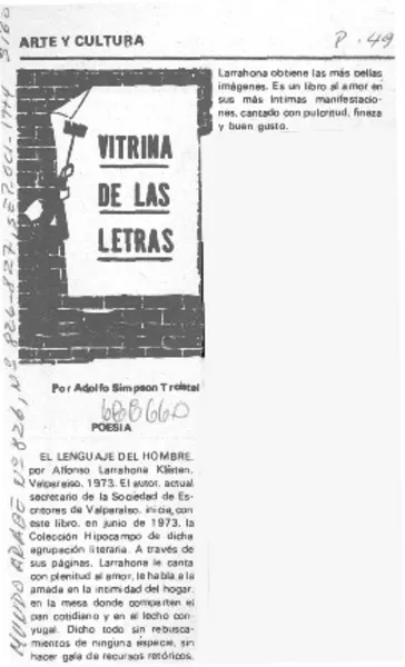Poesía  [artículo] Adolfo Simpson Trostel.