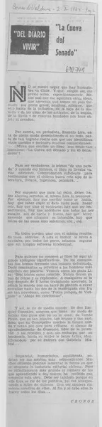 "La Cueva del senado"  [artículo] Cronos.
