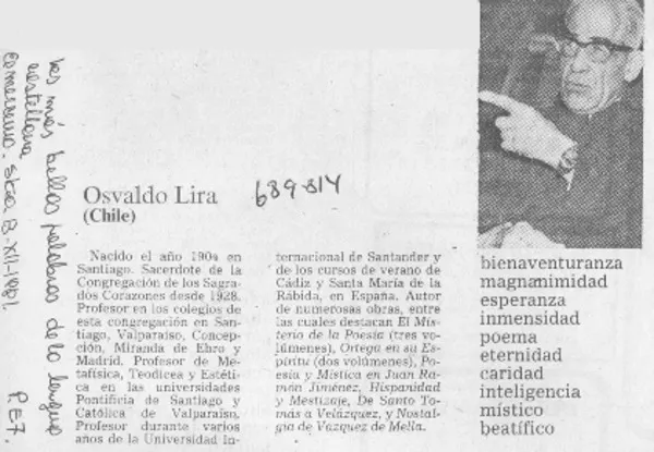 Osvaldo Lira.  [artículo]
