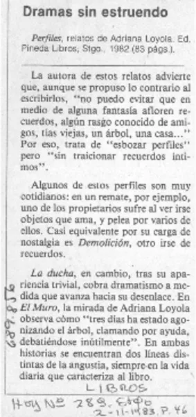 Dramas sin estruendo.  [artículo]