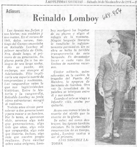 Reinaldo Lomboy  [artículo] Luis Sanchez Latorre.