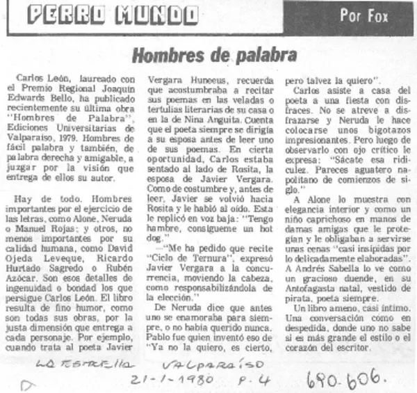 Hombres de palabra  [artículo] Fox.