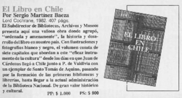 El libro en Chile.  [artículo]