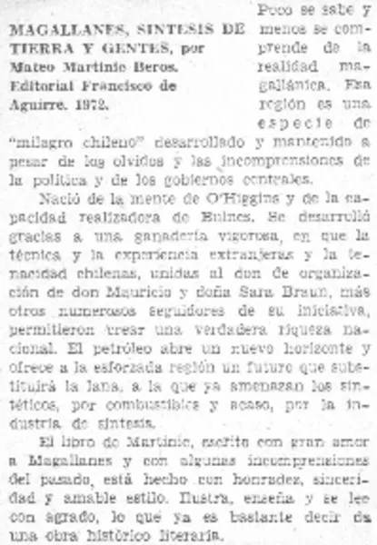 Magallanes, síntesis de tierra y gentes  [artículo]