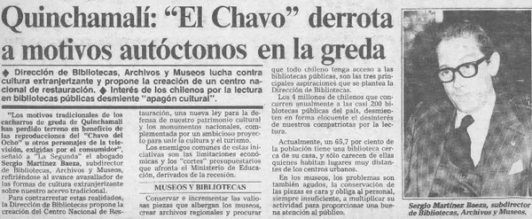 Quinchamalí, "El Chavo" derrota a motivos autóctonos en la greda.  [artículo]
