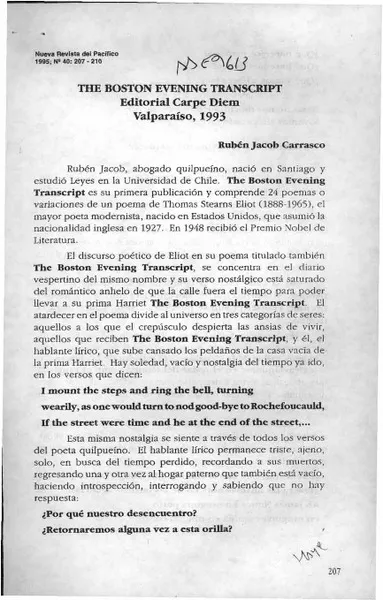 The Boston evening transcript  [artículo] Consuelo Mafud.