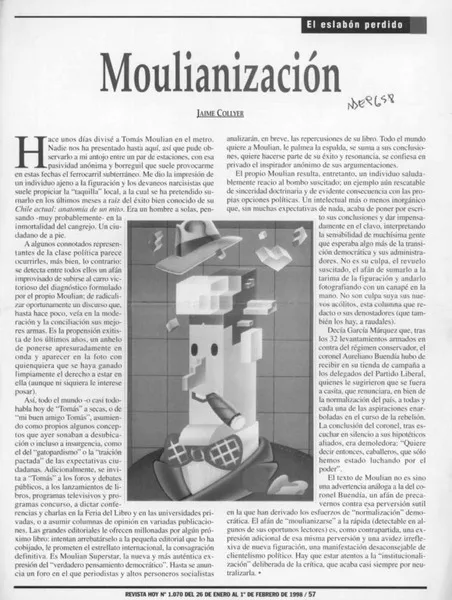 Moulianización  [artículo] Jaime Collyer.