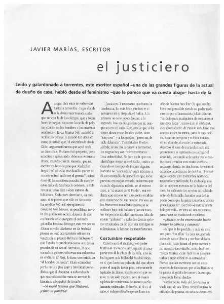 El justiciero  [artículo].